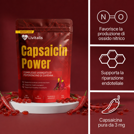 Livitalis Capsaicin Power™ — Softgel al Peperoncino di Cayenna