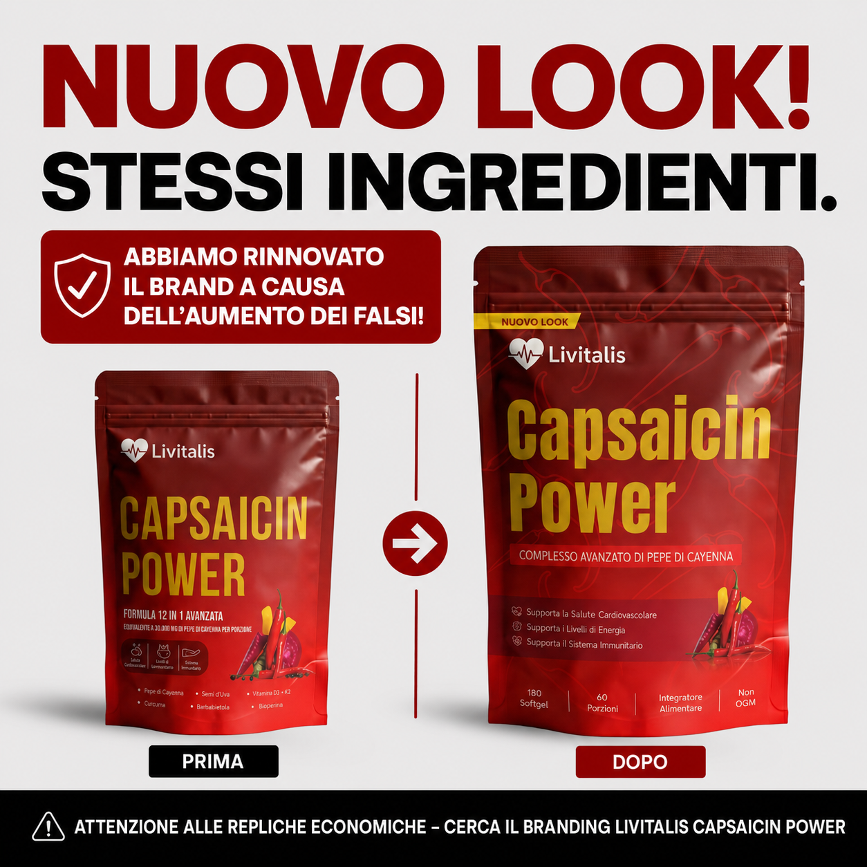 Livitalis Capsaicin Power™ — Softgel al Peperoncino di Cayenna